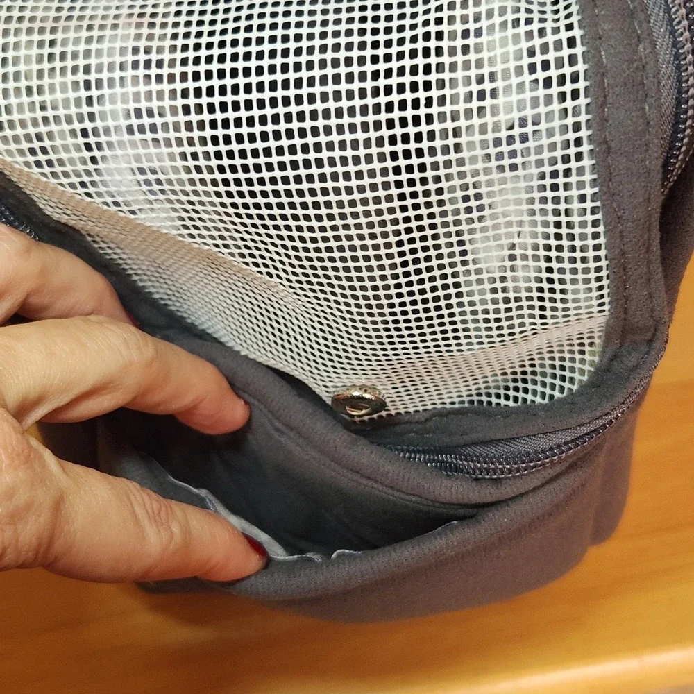 Pet Carrier Bag Dog Cat Kitten Puppy Transport‎ Mesh Padded Strap Handles Gray